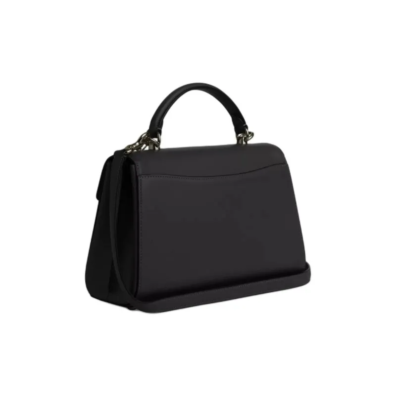COACH Eliza Refined Calfskin Shoulder Bag, Crossbody Bag, Handbag Women's Black-1