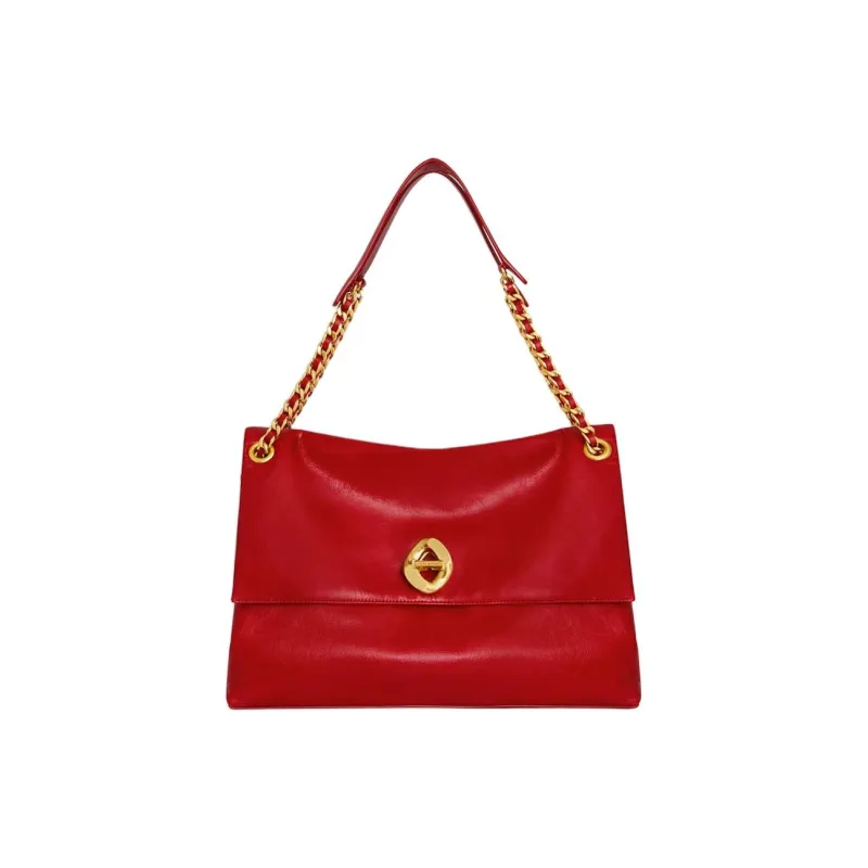 REBECCA MINKOFF Leather Crossbody Bag Shoulder Bag Large Size Women's Red-0