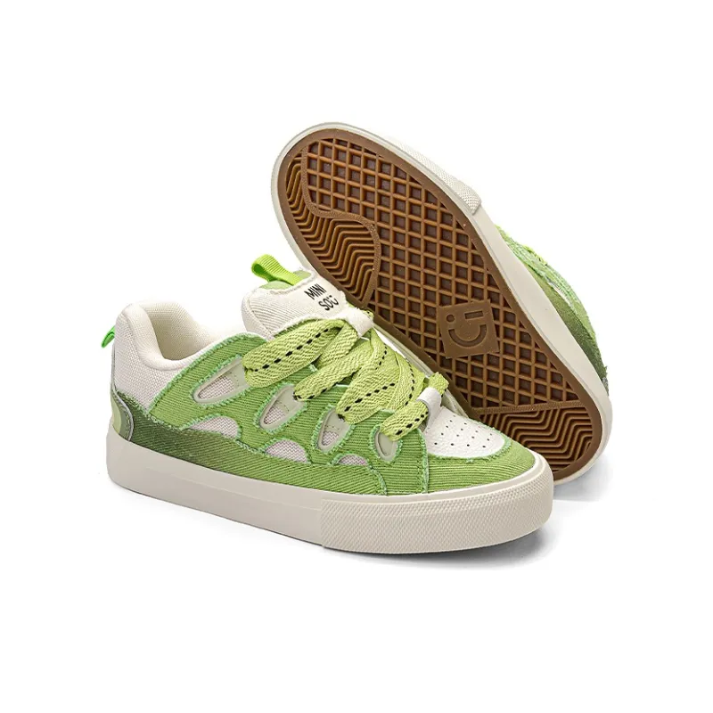 MINISO Low Top Skateboard Shoes Unisex Avocado Green-6