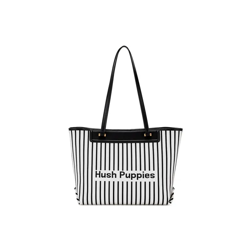 Hush Puppies Split Cow Leather With Synthetic Leather Shoulder Bag Tubas Women's Black/Brown-0