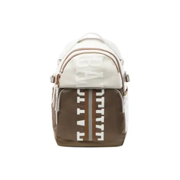 LiNing Basketball Collection Polyester Backpack Unisex Oat Gray & Brown & Millet Brown