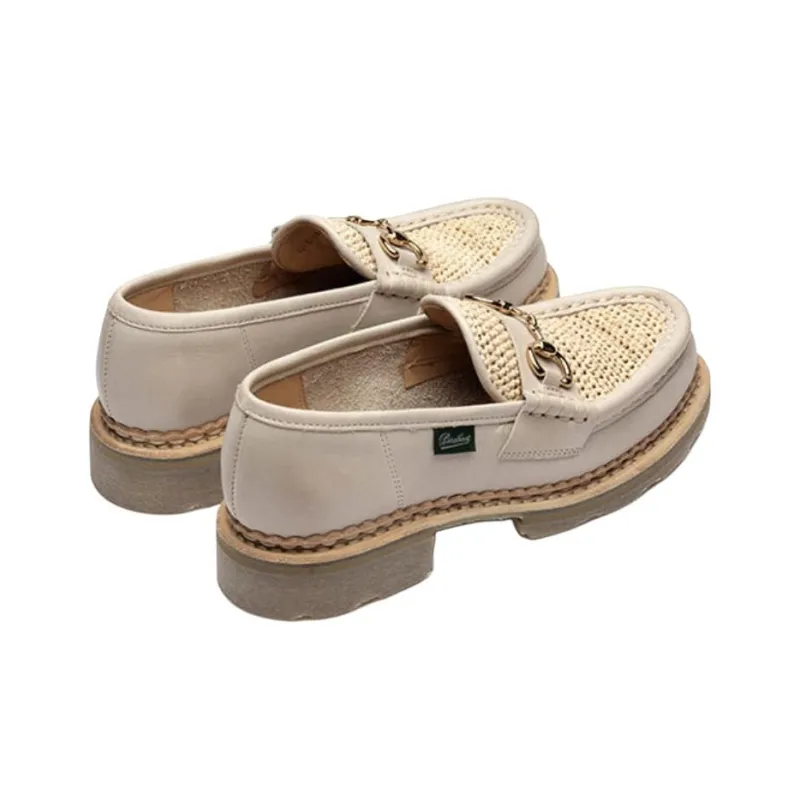 Paraboot Vincennes Raphia Loafers Women's Beige-3