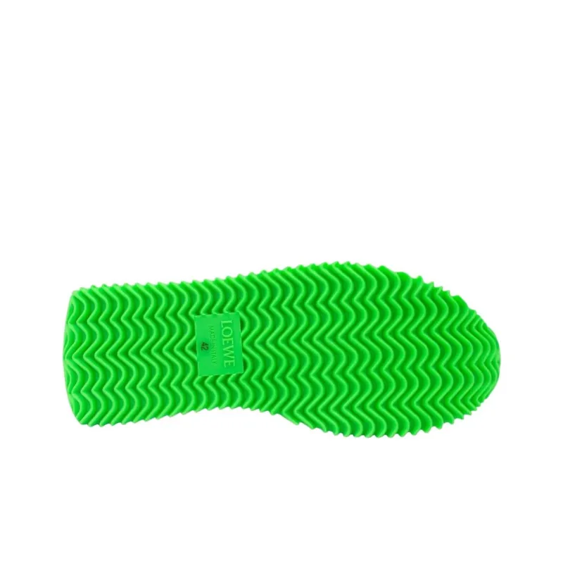 LOEWE Flow Runner Cushioned Anti-Slip And Wear-Resistant Lightweight Low-Top Casual Shoes Men's Black Green White-5