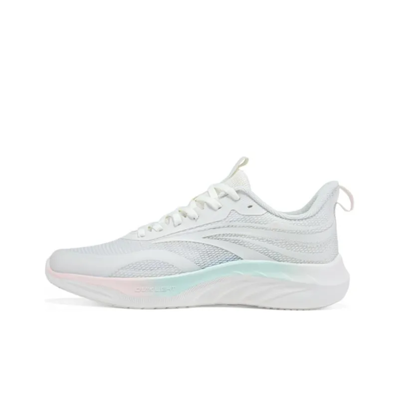 361° Anti Slip Wear Resistant Low Top Running Shoes Women's White Green-0