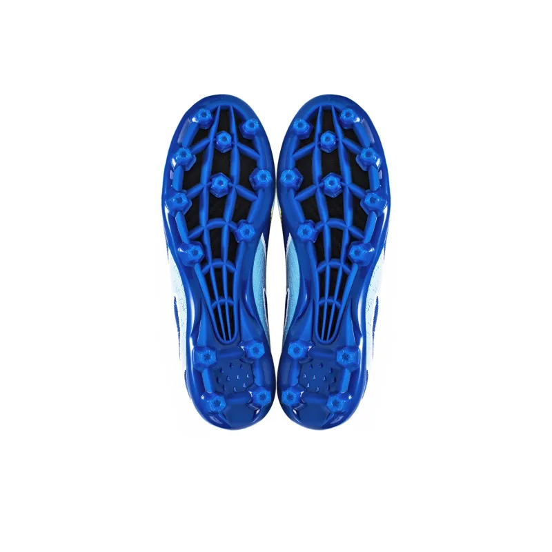TriVict Win A Hundred Battles And Win A Hundred Victories. Soccer Shoes Unisex Mid Top White/Pink/Aqua/Blue-25