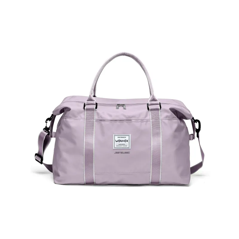 JEANSWEST Fabric One Shoulder Portable, Travel Bag Unisex Black/Purple-0