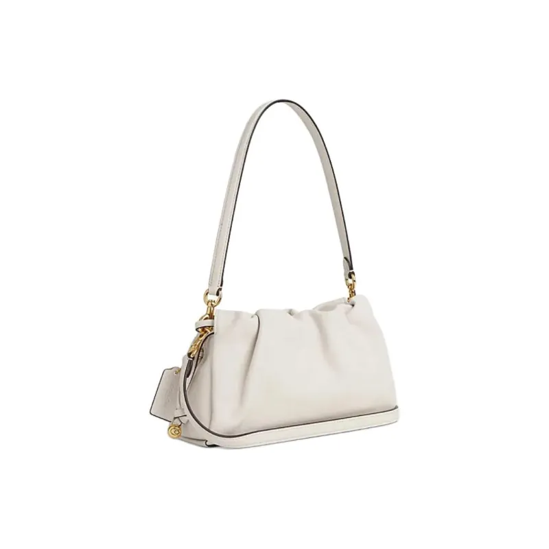 COACH Faye Cow Leather Cloud Bag, Handbag, Shoulder Bag Trumpets Women's Chalk White-1