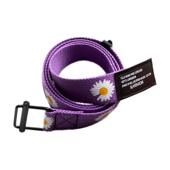 Mulinsen Small Daisy Smooth Buckle Workwear Belts Unisex Width: 3.8cm-4