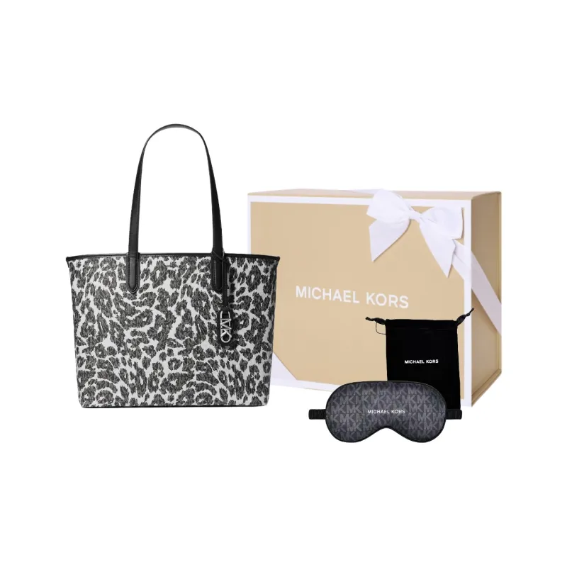 MICHAEL KORS Eliza Series Canvas Tote Bag, Shopping Bag, Shoulder Bag, Handbag Extra Large Women's Black-4