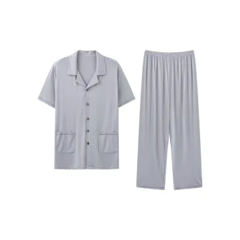 Ordifen Pajama Set Men's Silver Gray