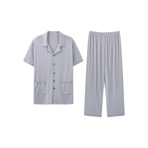 Ordifen Pajama Set Men's Silver Gray