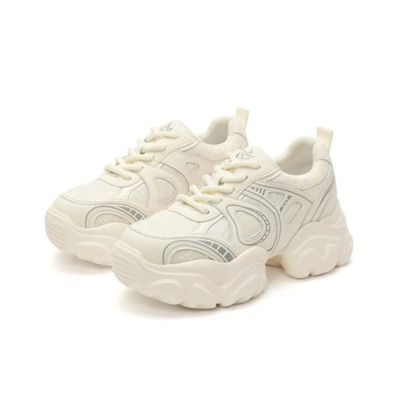 DAPHNE Cushioning, Slip Resistant, And Abrasion Resistant Low Top Chunky Sneakers Women's-5