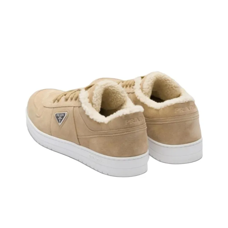 PRADA Low-Top Skateboard Shoes Men's Light Brown-4