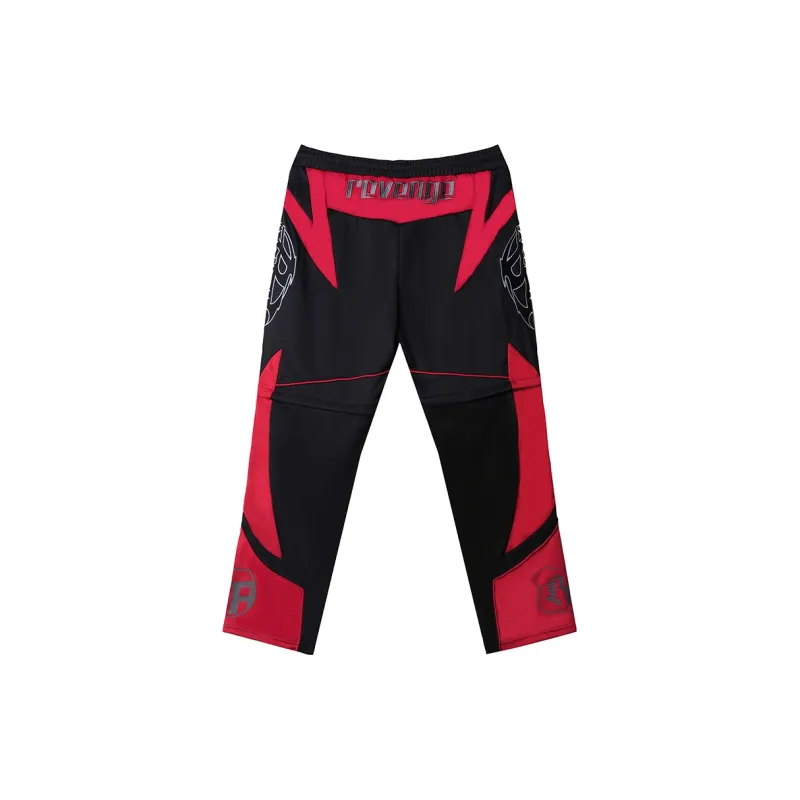 Revenge Casual Pants Unisex Black & Red-1