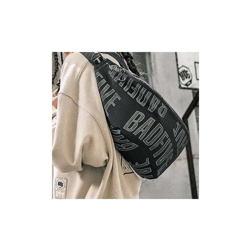 LiNing Polyester One Shoulder Crossbody Sling Bags Regular Unisex Black Jacquard-7