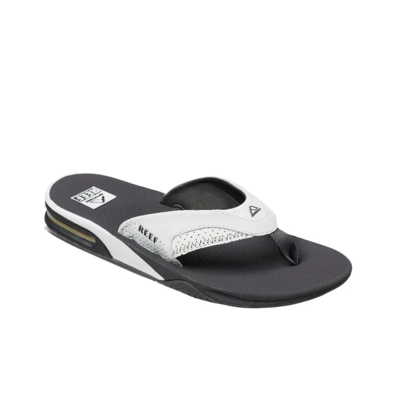 REEF Slip-Resistant Flip Flops Men's White Black-2