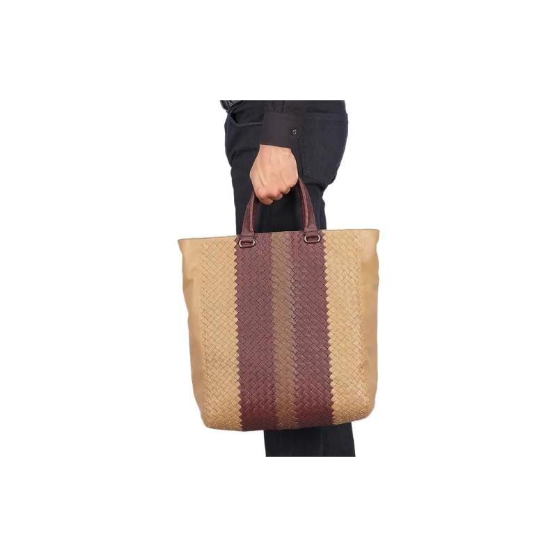 Bottega Veneta Sheepskin Crossbody One Shoulder Handbags Women's Brown-4