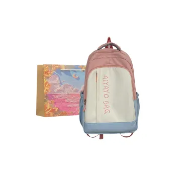 BRINCH Nylon Backpack Women's Pink/Blue/Black/Yellow/Green