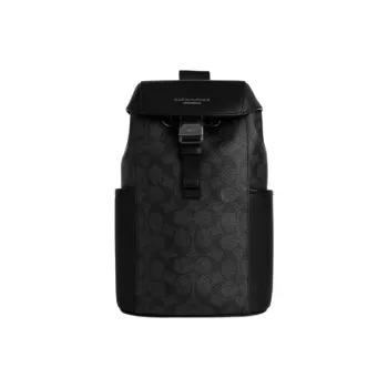 COACH Coated Canvas Crossbody Bag Sling Bag Small Size Men's Charcoal Gray