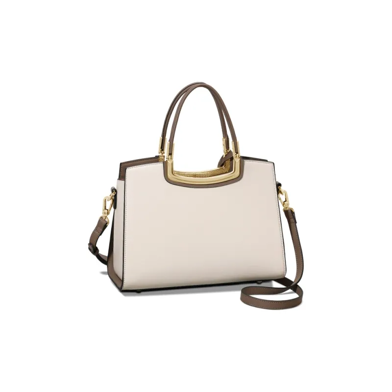 CinvaiKrose Synthetic Leather Shoulder Bag Crossbody Bag Handbag Medium Size Women's Cream White/Guizhi Red-3
