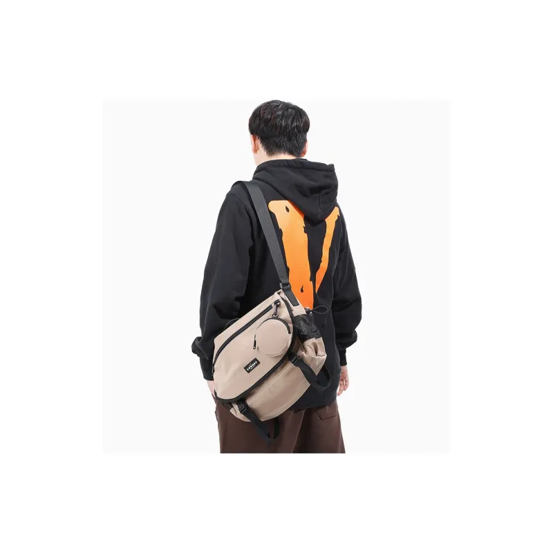 NOXXON Nylon Fabric Shoulder Bag Crossbody Bag Regular Men's Khaki-4