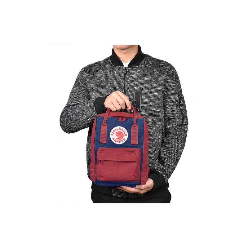 Fjallraven Polyvinyl Alcohol Backpack Mini Unisex Sapphire Blue Wine Red-4