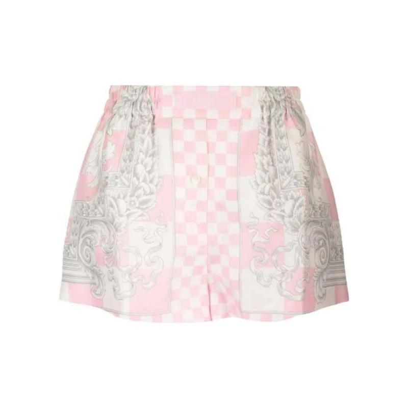 VERSACE Shorts 'Pastel Pink/White/Silver'-1