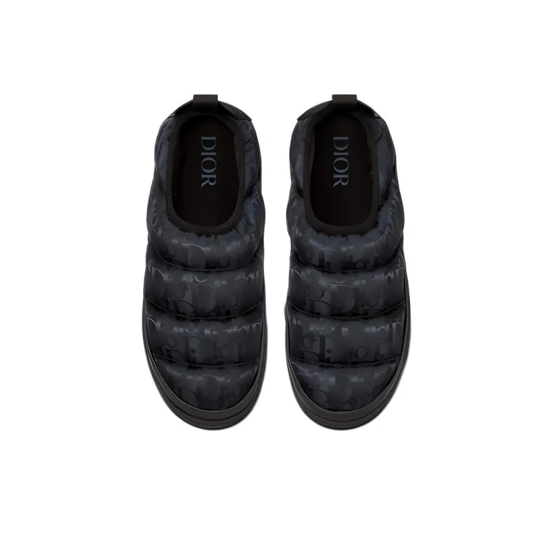 DIOR Snow Slipper Black Oblique Technical Fabric-4