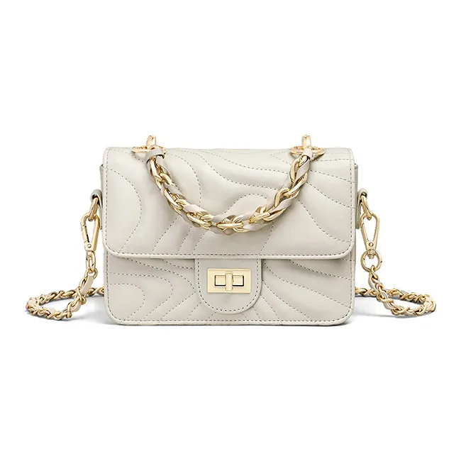 VINEY Cow Leather Shoulder Bag Crossbody Bag Regular Women's Ecru-2