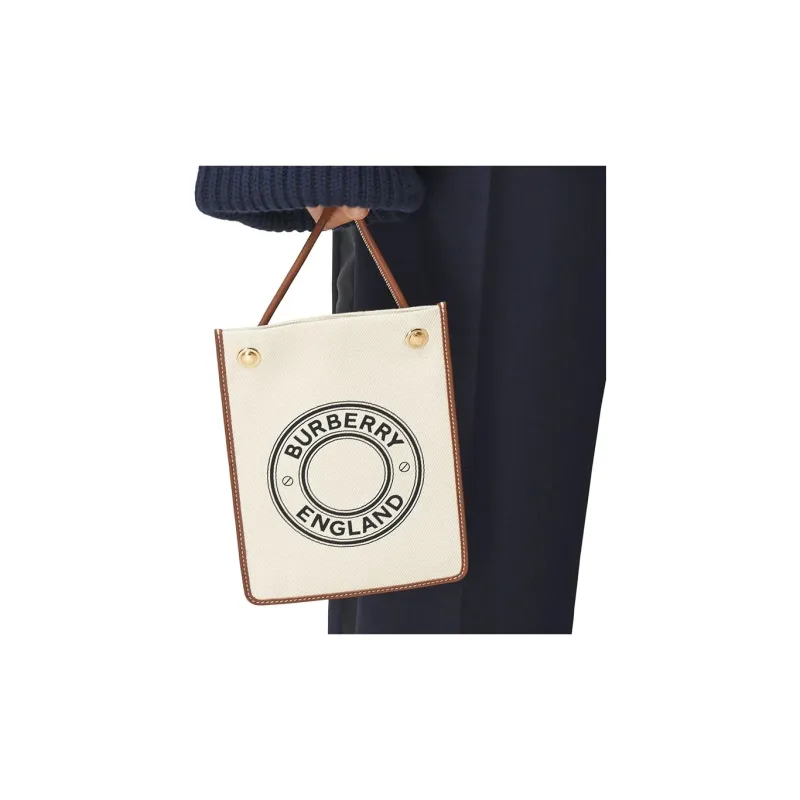 Burberry Pocket Bag Leather Tote Bag Shopping Bag Cell Phone Pouch Shoulder Bag Crossbody Bag Mini Women's White-3