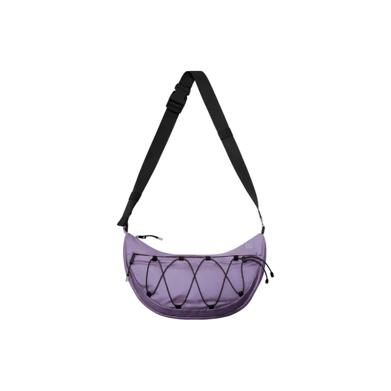 Bananain Polyester Crossbody Bag Regular Unisex Mineral Shadow Purple/Light Gold Brown/Coral Orange/Azure Blue-0