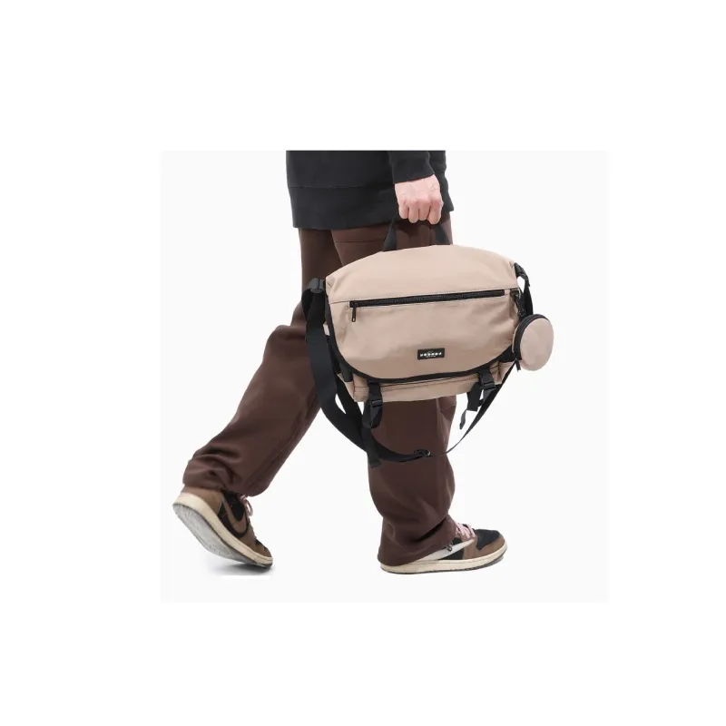 NOXXON Nylon Fabric Shoulder Bag Crossbody Bag Regular Men's Khaki-3