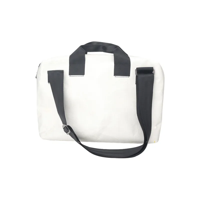 REEMIX STUDIO Recyclable Material Blend Twill Briefcase Laptop Laptop Bag Unisex Black White-1