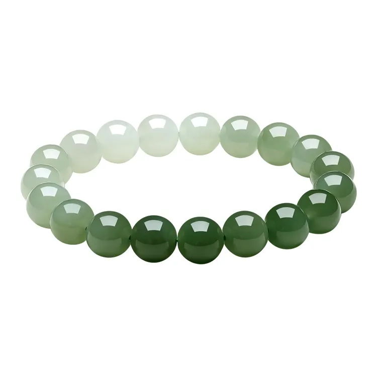 ZHOU LIU FU Hetian Jade Bracelets Women's Green Jade-0