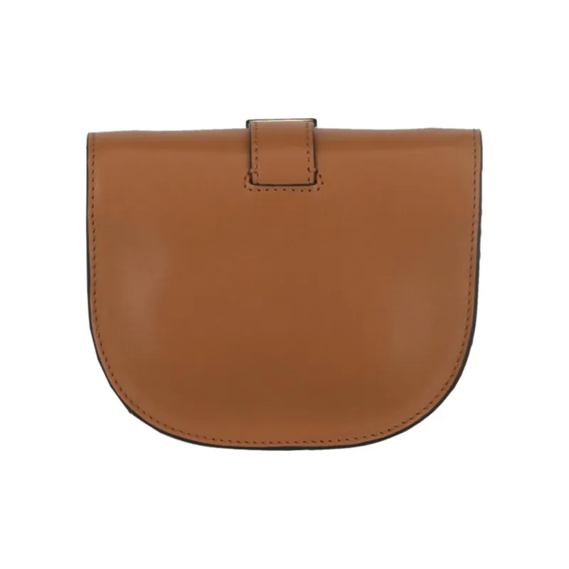 MOSCHINO Leather Crossbody Bag Shoulder Bag Women's Brown-3