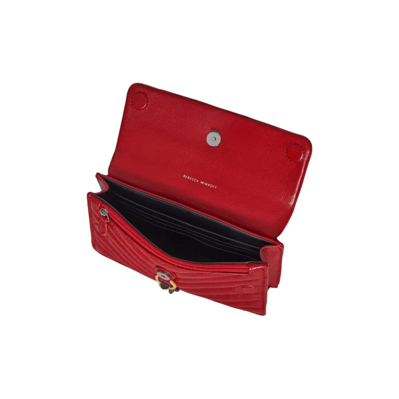 REBECCA MINKOFF Edie Genuine Leather Handbag Shoulder Bag Crossbody Bag Mini Women's Red-2