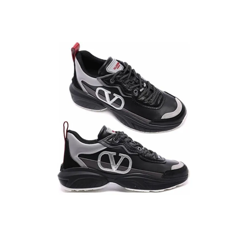 Valentino Low Top Casual Shoes Women's Black-3