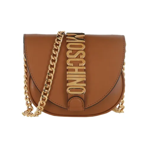 MOSCHINO Leather Crossbody Bag Shoulder Bag Women's Brown