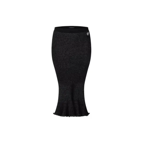 LOUIS VUITTON Casual Long Skirts Women's Black