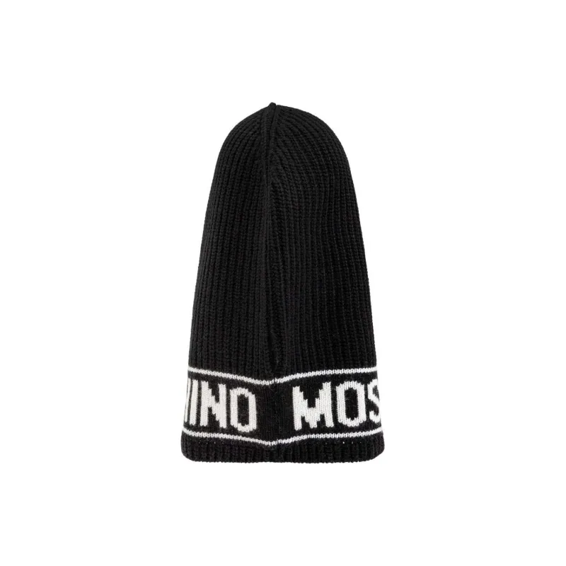 MOSCHINO Logo-intarsia Knit Balaclava-1