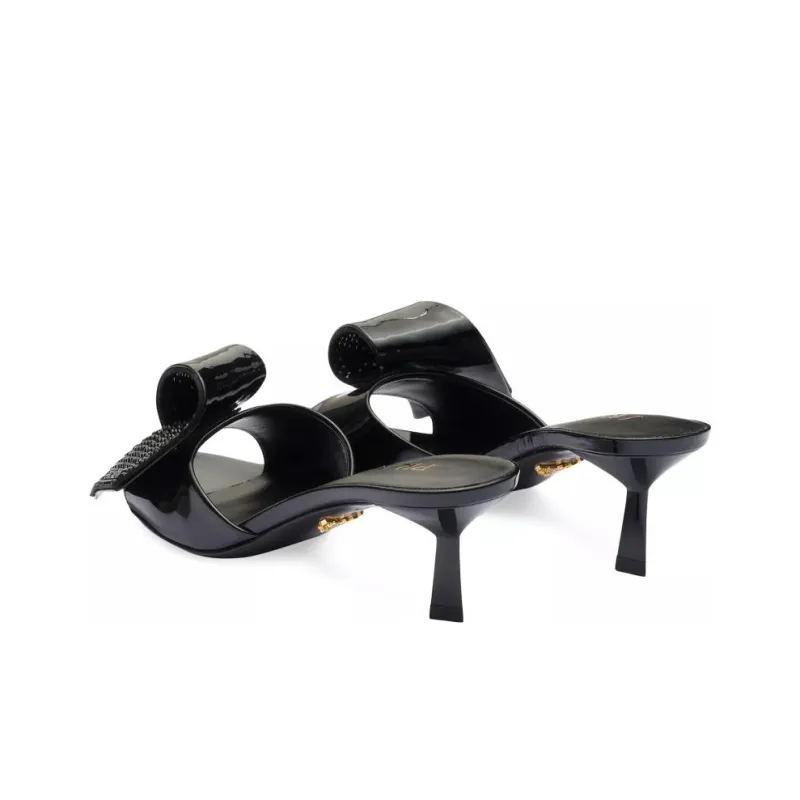 PRADA Slide Slippers 4.5cm Women's Black-3