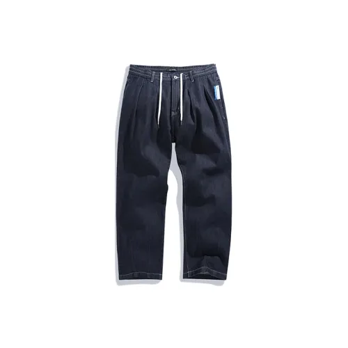 PEACEBIRD MEN Jeans Men Navy Blue First Batch