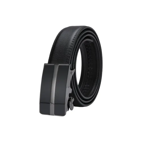 Emperor Penguin Inward Curling Hair, Automatic Buckle, Genuine Leather Cow Leather Belts Men's Width 3CM