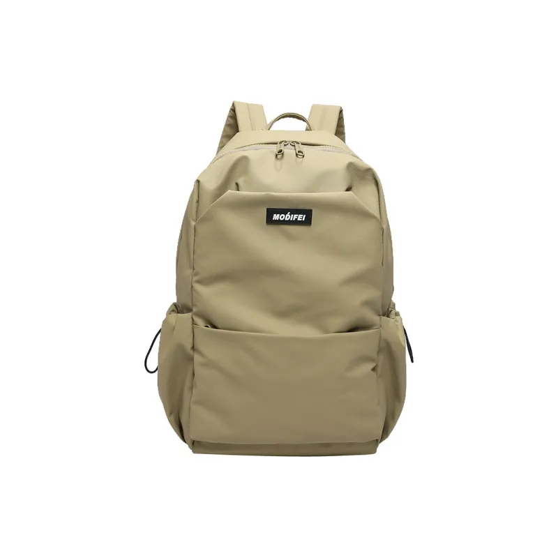MINLUBAOLUO Nylon Fabric Backpack Unisex Light Gray/Khaki/Orange/Black-1