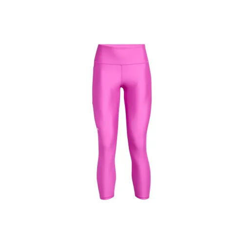 Under Armour HeatGear No Slip Waistband Ankle Leggings Sports Pants Women's Rose Red
