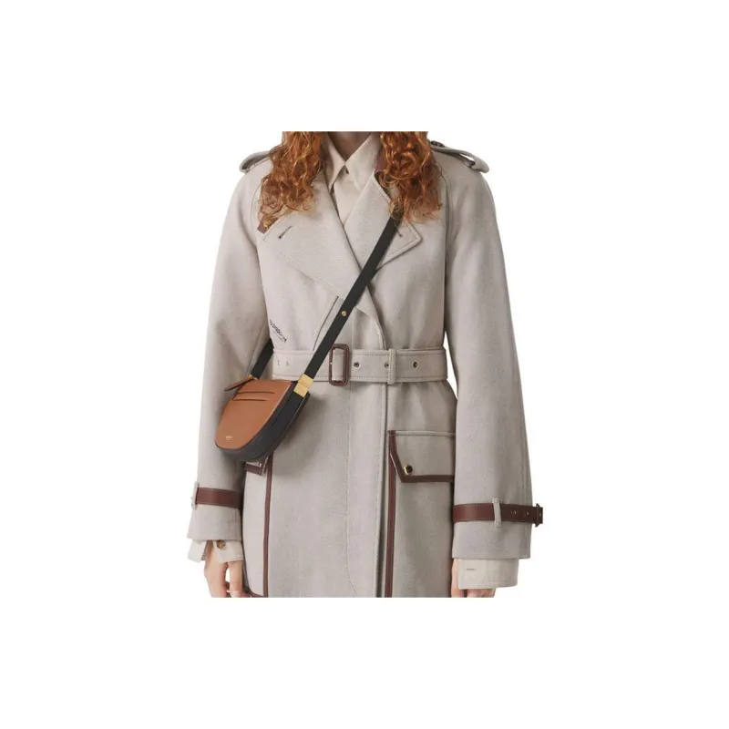 Burberry Olympia Leather Shoulder Bag Crescent Bag Handbag Shoulder Bag Crossbody Bag Mini Women's Brown-8