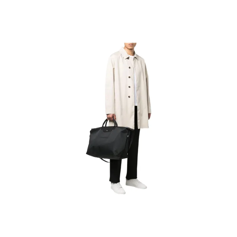 LONGCHAMP Le Pliage Logo Embossed Zipped Shoulder Bag-4