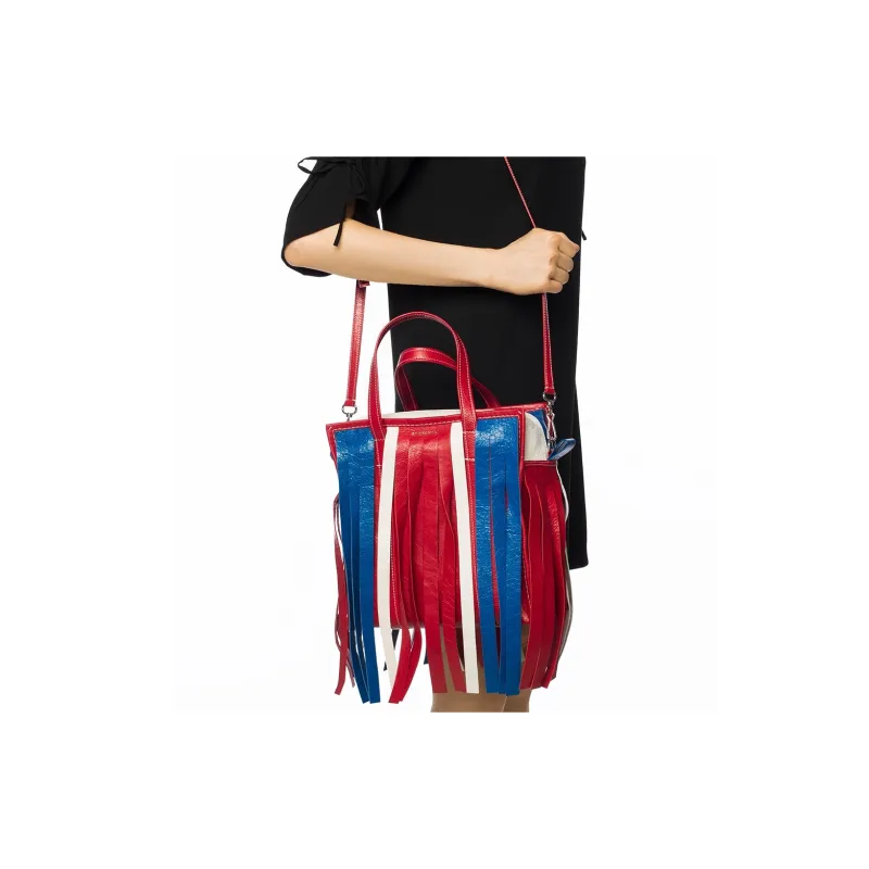 Balenciaga Leather Tote Bag Shopping Bag Shoulder Bag Crossbody Bag Handbag Large Size Women's Red/Blue/White-4