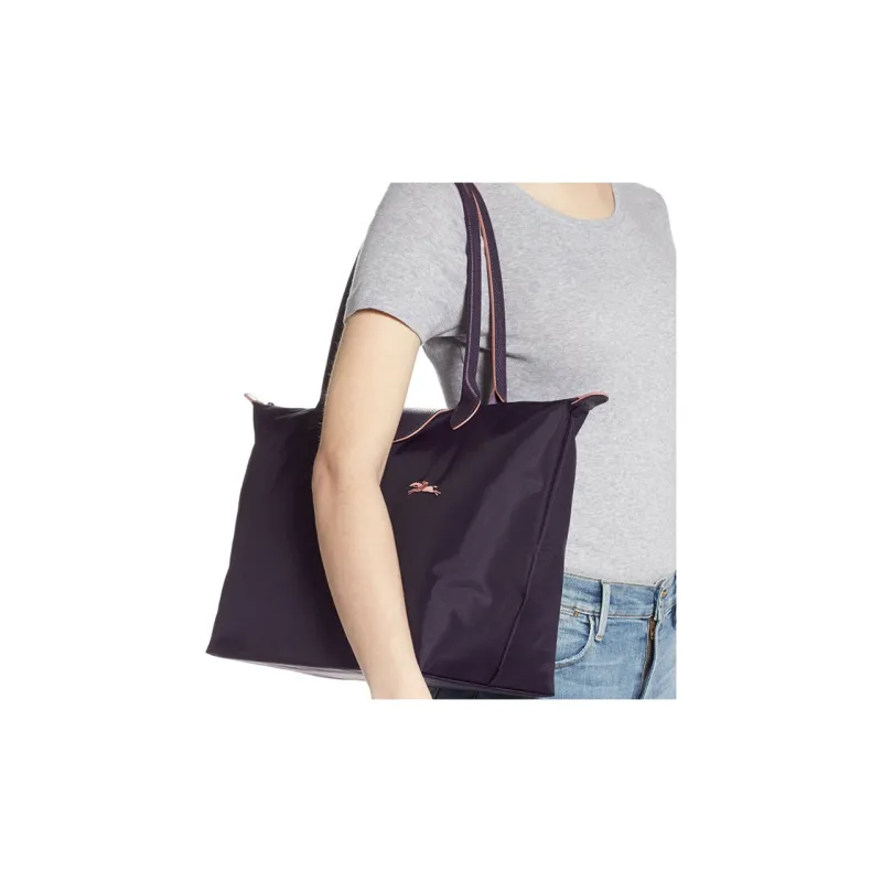 LONGCHAMP Le Pliage Nylon Fabric Shoulder Bag, Shopping Bag, Dumpling Bag, Handbag Tubas Women's Berry Purple-3