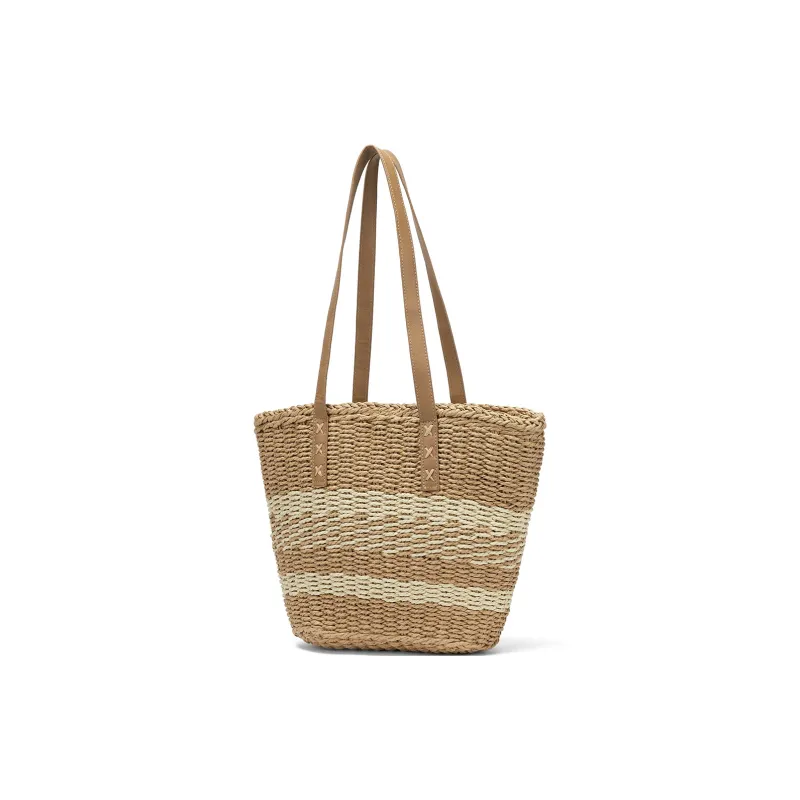 ST&SAT Fabric One Shoulder Handbag Regular Women's Khaki-1